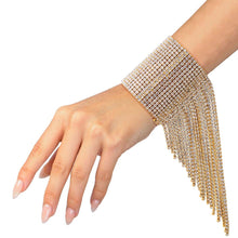 Load image into Gallery viewer, Gold 20 Line Fringe Cuff
