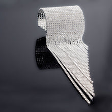 Load image into Gallery viewer, Silver 20 Line Fringe Cuff
