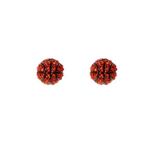 Load image into Gallery viewer, Orange Rhinestone Basketball Studs
