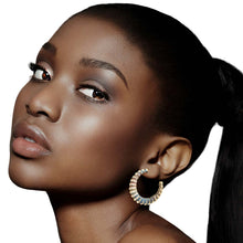 Load image into Gallery viewer, Multi Color Raffia Wrapped Hoops
