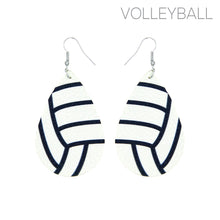 Load image into Gallery viewer, Vollyball Vegan Leather Earrings
