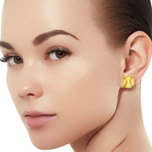 Load image into Gallery viewer, Gold Softball Cushion Cut Studs
