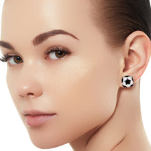 Load image into Gallery viewer, Gold Soccer Cushion Cut Studs
