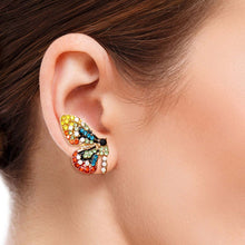 Load image into Gallery viewer, Rainbow Rhinestone Butterfly Wing Studs
