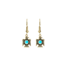 Load image into Gallery viewer, Burnished Gold Thunderbird Earrings
