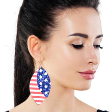 Load image into Gallery viewer, American Flag Glitter Layer Earrings

