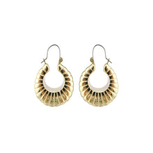 Load image into Gallery viewer, Gold Metal Croissant Hoops

