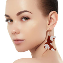 Load image into Gallery viewer, Animal Leather Cowboy Boot Earrings

