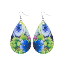 Load image into Gallery viewer, Assorted Floral Printed Teardrop Earrings
