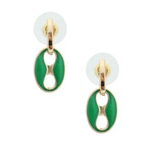 Load image into Gallery viewer, Green Gold Mariner Earrings
