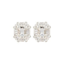 Load image into Gallery viewer, Silver Rectangle CZ Studs
