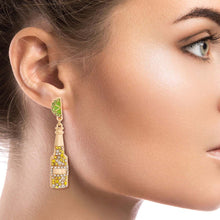 Load image into Gallery viewer, Gold Beer with Lime Earrings
