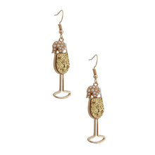 Load image into Gallery viewer, Gold Champaign Earrings
