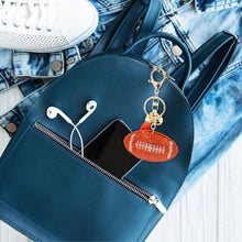 Load image into Gallery viewer, Orange Football Keychain Bag Charm
