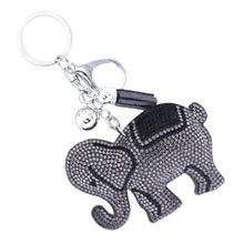 Load image into Gallery viewer, Gray Elephant Keychain Bag Charm
