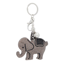 Load image into Gallery viewer, Gray Elephant Keychain Bag Charm
