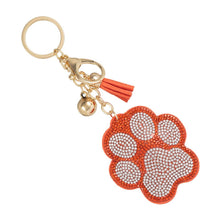 Load image into Gallery viewer, Orange Paw Keychain Bag Charm
