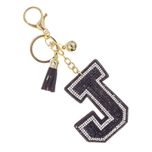 Load image into Gallery viewer, J Black Keychain Bag Charm
