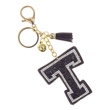 Load image into Gallery viewer, T Black Keychain Bag Charm
