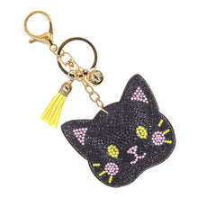 Load image into Gallery viewer, Black Cat Keychain Bag Charm

