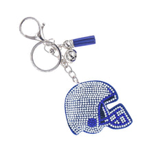 Load image into Gallery viewer, Clear Football Helmet Keychain Bag Charm
