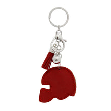Load image into Gallery viewer, Red Football Helmet Keychain Bag Charm
