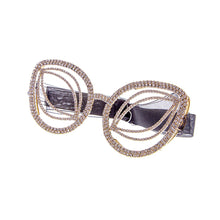 Load image into Gallery viewer, Gold Marquise Rhinestone Eye Mask
