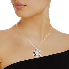Load image into Gallery viewer, Silver Winter Snowflake Necklace
