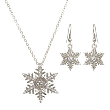 Load image into Gallery viewer, Silver Winter Snowflake Necklace
