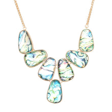 Load image into Gallery viewer, Blue Marbled 7 Pear Drop Necklace
