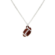 Load image into Gallery viewer, Angled Rhinestone Football Necklace
