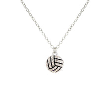 Load image into Gallery viewer, White Rhinestone Volleyball Necklace
