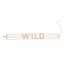 Load image into Gallery viewer, Gold WILD 4 Row Rhinestone Choker
