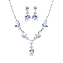 Load image into Gallery viewer, Silver Pearl Flower Bridal Set
