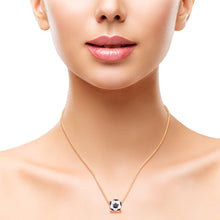 Load image into Gallery viewer, Gold Soccer Cushion Cut Necklace
