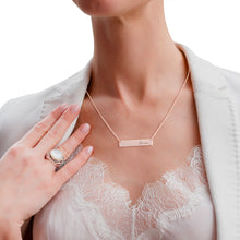 Load image into Gallery viewer, Rose Gold Script Chosen Plate Necklace
