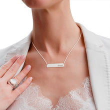 Load image into Gallery viewer, Silver Script Chosen Plate Necklace

