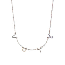 Load image into Gallery viewer, Gold Rhinestone VOTE Necklace
