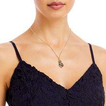 Load image into Gallery viewer, Rainbow Rhinestone Butterfly Wing Necklace
