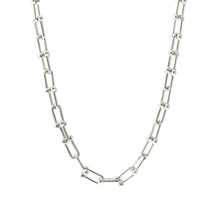 Load image into Gallery viewer, Silver Metal Gauge Link Necklace
