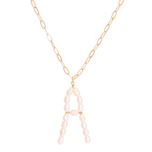 Load image into Gallery viewer, A Freshwater Pearl Initial Necklace
