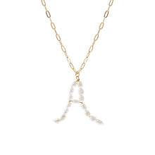 Load image into Gallery viewer, A Freshwater Pearl Initial Necklace
