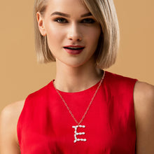 Load image into Gallery viewer, E Freshwater Pearl Initial Necklace
