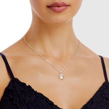 Load image into Gallery viewer, Silver Pearl and CZ Cute Bee Necklace
