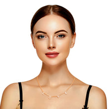 Load image into Gallery viewer, Gold LOVE Station Necklace
