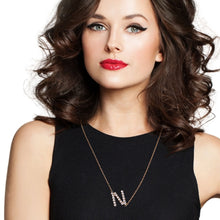 Load image into Gallery viewer, Gold N Sideways Initial Necklace
