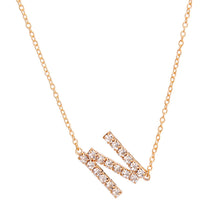 Load image into Gallery viewer, Gold N Sideways Initial Necklace
