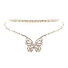 Load image into Gallery viewer, Gold Bling 2 Pcs Butterfly Collar Set
