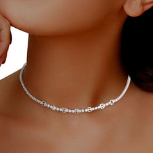 Load image into Gallery viewer, Silver CZ Blessed Tennis Choker
