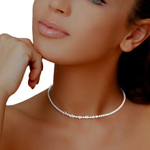 Load image into Gallery viewer, Silver CZ Faith Tennis Choker
